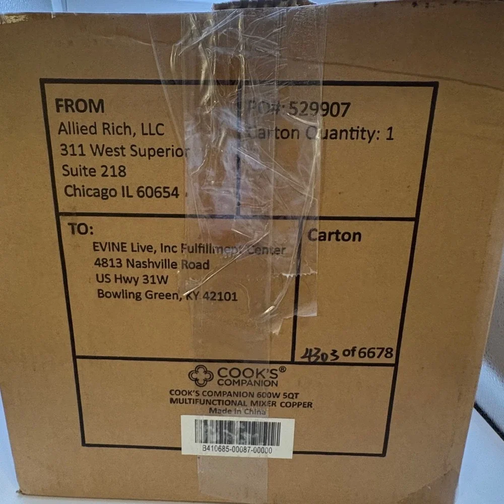Cooks Companion 600W 5QT Open Mixer CCDM2 Copper Rose Gold + Extra Bowl